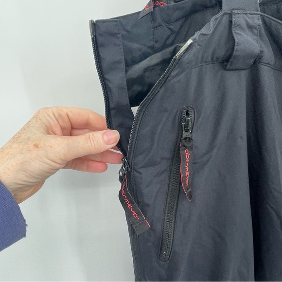 Obermeyer Snow Pants with removable Suspenders Black sz Medium - Picture 3 of 14